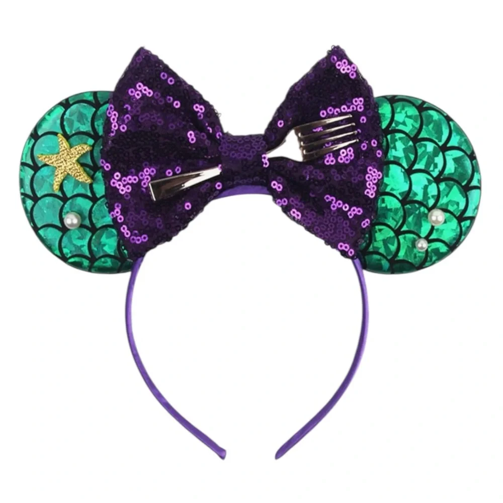 Mermaid Minnie Mouse Ears Headband for Women/ Girls